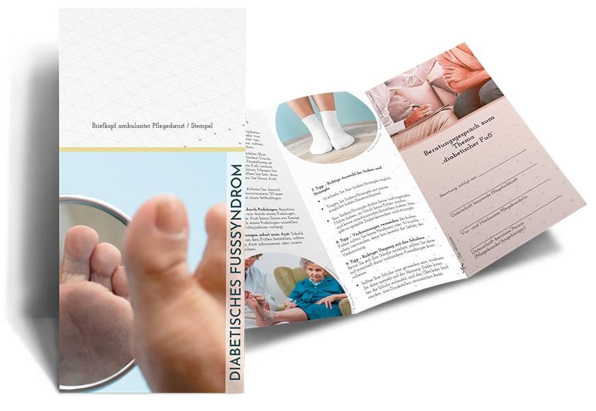 Beratungsflyer zum Thema "Diabetisches Fußsyndrom" (50 Stück)