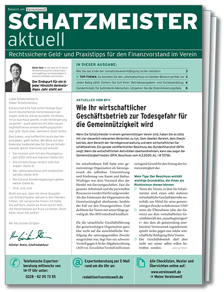 Schatzmeister aktuell